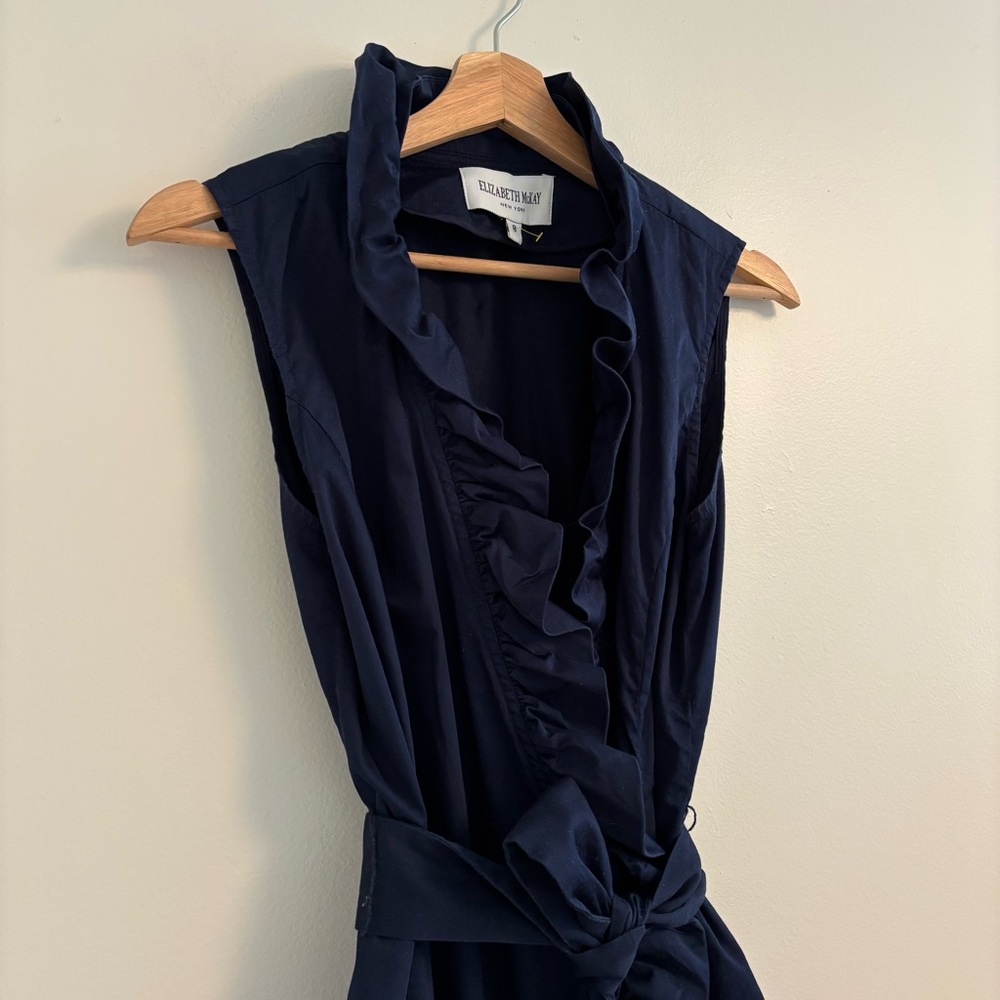 Elizabeth McKay Midnight Blue Ruffle Dress - Picture 4 of 11